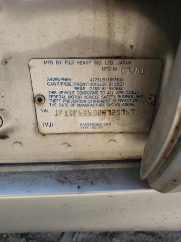 JF1SF65632H728767 - 2002 SUBARU FORESTER S ვერცხლისფერი ფოტო 12