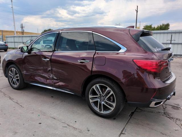 5FRYD4H94HB034682 - 2017 ACURA MDX ADVANCE MAROON photo 2