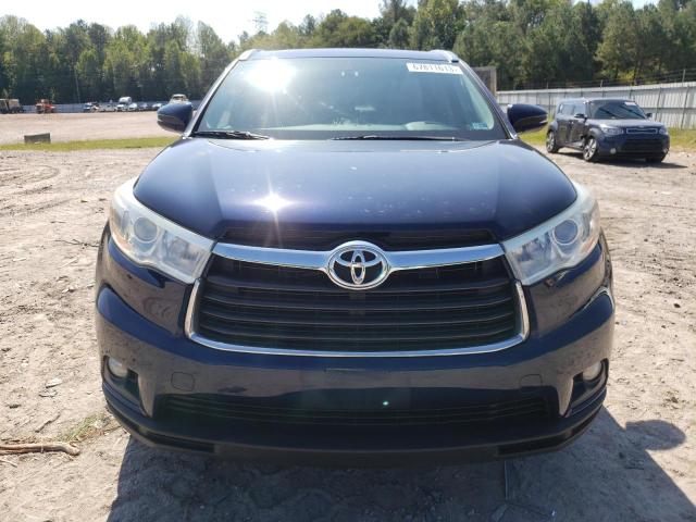 5TDJKRFH5ES019227 - 2014 TOYOTA HIGHLANDER XLE Mavi foto 5