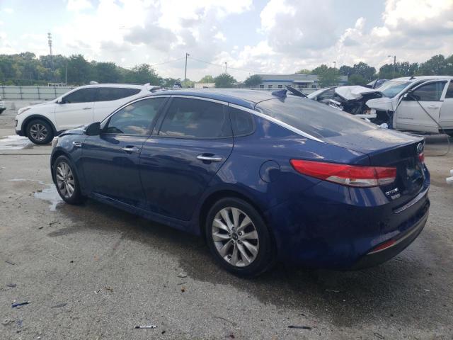 5XXGU4L36GG016714 - 2016 KIA OPTIMA EX BLUE photo 2