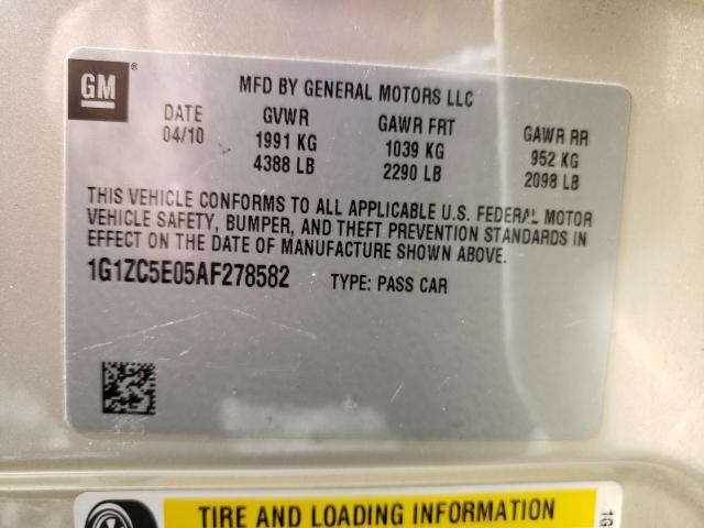 1G1ZC5E05AF278582 - 2010 CHEVROLET MALIBU 1LT 棕色 照片 12