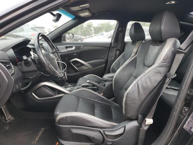 KMHTC6AE9GU281196 - 2016 HYUNDAI VELOSTER TURBO BLACK photo 7