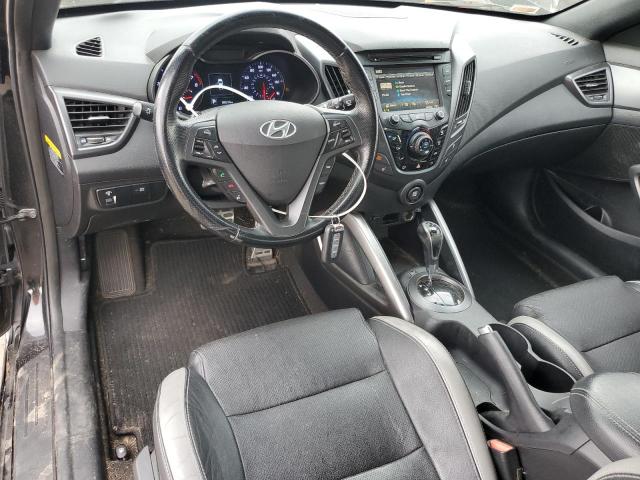 KMHTC6AE9GU281196 - 2016 HYUNDAI VELOSTER TURBO BLACK photo 8
