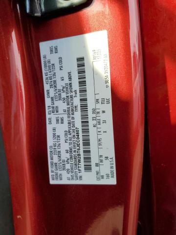 1FT7W2BT6JEC04807 - 2018 FORD F250 SUPER DUTY MAROON photo 12