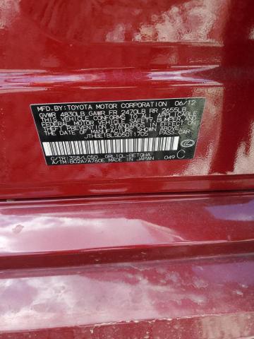 JTHBE1BL5D5011705 - 2013 LEXUS GS 350 RED photo 12