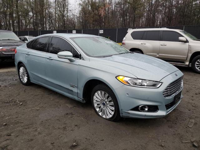 3FA6P0SU3ER149702 - 2014 FORD FUSION TITANIUM PHEV BLUE photo 4