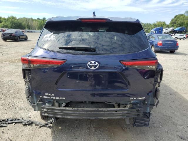 5TDGZRBH5MS537994 - 2021 TOYOTA HIGHLANDER XLE BLUE photo 6