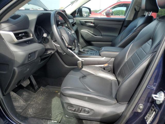 5TDGZRBH5MS537994 - 2021 TOYOTA HIGHLANDER XLE BLUE photo 7
