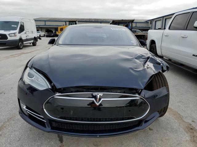 5YJSA1H1XEFP40527 - 2014 TESLA MODEL S BLUE photo 5