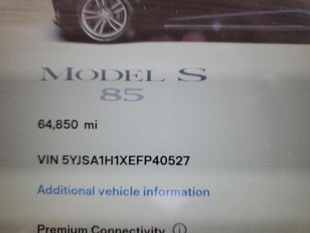 5YJSA1H1XEFP40527 - 2014 TESLA MODEL S Կապույտ լուսանկար 9