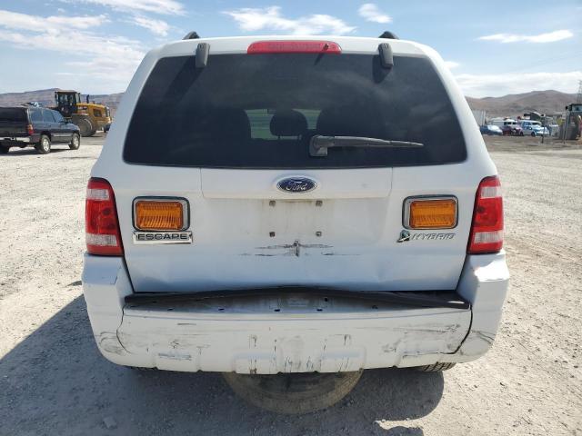 1FMCU49H08KC44924 - 2008 FORD ESCAPE HEV WHITE photo 6