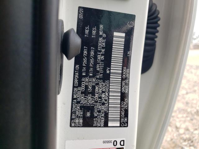 JTENU5JR5M5965655 - 2021 TOYOTA 4RUNNER SR5/SR5 PREMIUM 白色 照片 12