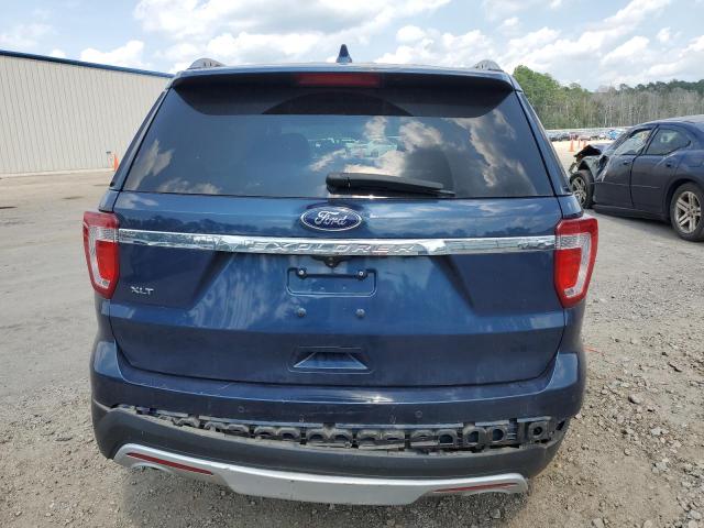 1FM5K7D87HGE13105 - 2017 FORD EXPLORER XLT BLUE photo 6