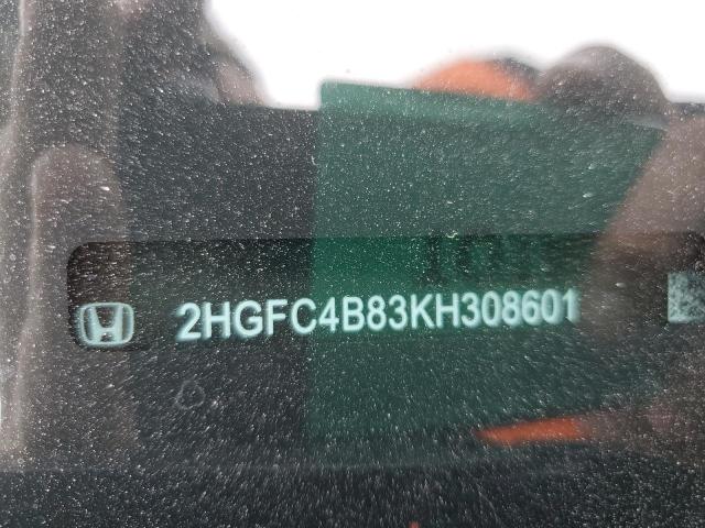 2HGFC4B83KH308601 - 2019 HONDA CIVIC SPORT 黑色 照片 12