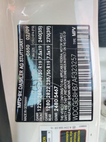 WDCGG8HB7AF323257 - 2010 MERCEDES-BENZ GLK 350 4MATIC WHITE photo 13