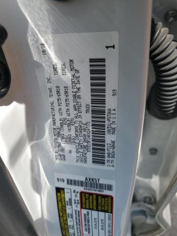 5TFEY5F14KX247771 - 2019 TOYOTA TUNDRA CREWMAX SR5 WHITE photo 12