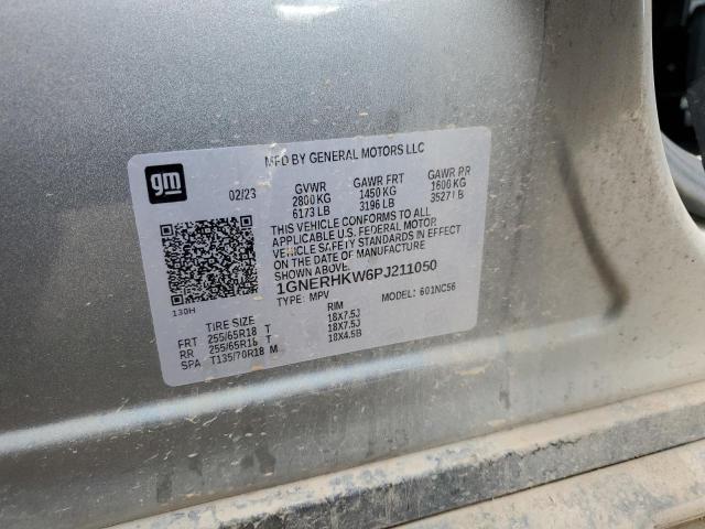 1GNERHKW6PJ211050 - 2023 CHEVROLET TRAVERSE LT Gümüş foto 12