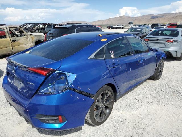 2HGFC2F84LH582213 - 2020 HONDA CIVIC SPORT BLUE photo 3