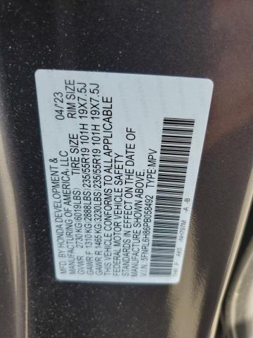 5FNRL6H86PB058492 - 2023 HONDA ODYSSEY TOURING 灰色 照片 13