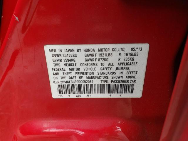 JHMGE8H30DC052065 - 2013 HONDA FIT RED photo 12