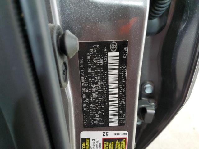 4T1T11AK7RU895388 - 2024 TOYOTA CAMRY SE NIGHT SHADE GRAY photo 12