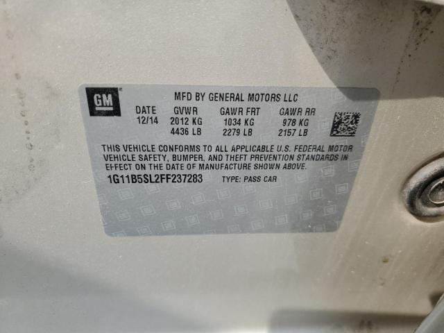 1G11B5SL2FF237283 - 2015 CHEVROLET MALIBU LS BEIGE photo 12