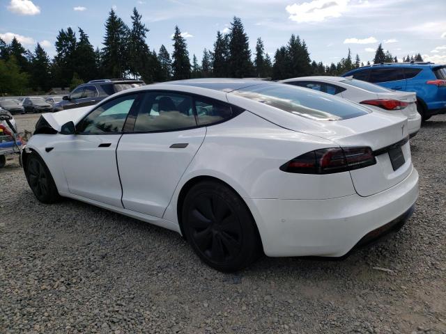 5YJSA1E55NF482876 - 2022 TESLA MODEL S WHITE photo 2
