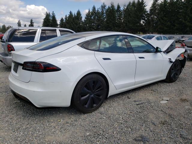 5YJSA1E55NF482876 - 2022 TESLA MODEL S WHITE photo 3