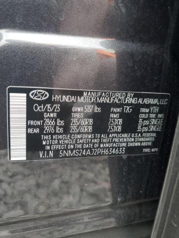 5NMS24AJ2PH634633 - 2023 HYUNDAI SANTA FE SEL CHARCOAL photo 13
