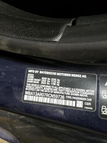 WBA13AR07RCN59736 - 2024 BMW M440XI BLUE photo 12