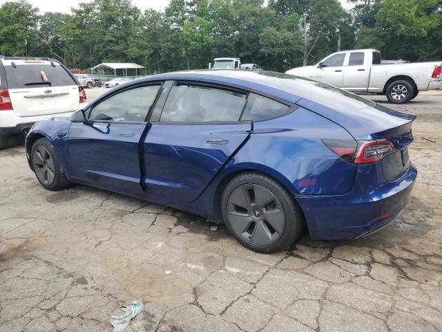 5YJ3E1EA4NF250677 - 2022 TESLA MODEL 3 BLUE photo 2