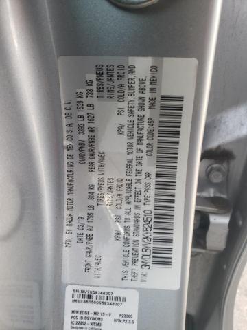 3MYDLBYV2KY524510 - 2019 TOYOTA YARIS L ვერცხლისფერი ფოტო 12