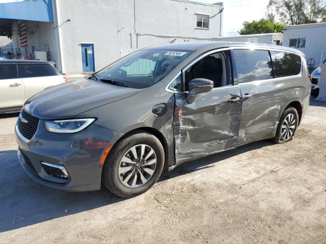 2C4RC1L7XNR124836 - 2022 CHRYSLER PACIFICA HYBRID TOURING L GRAY photo 1