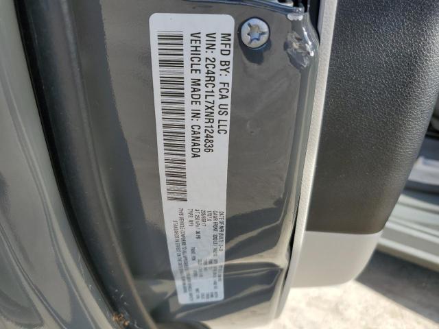 2C4RC1L7XNR124836 - 2022 CHRYSLER PACIFICA HYBRID TOURING L GRAY photo 13