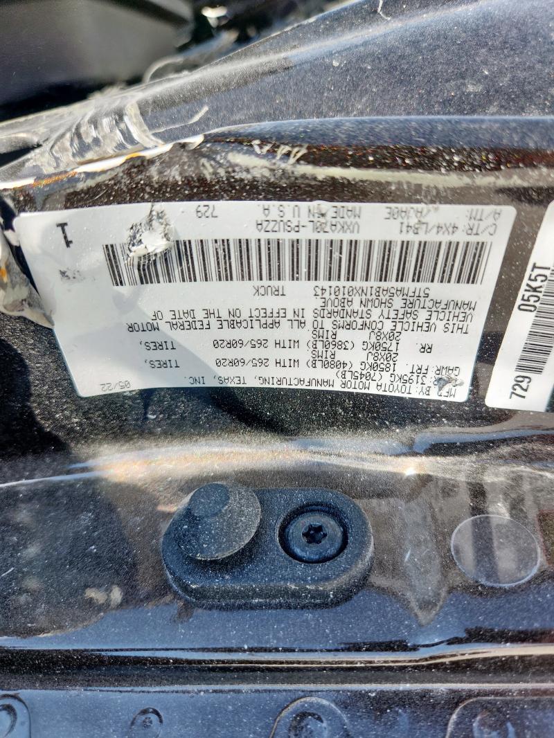 5TFMA5AB1NX010143 - 2022 TOYOTA TUNDRA CREWMAX PLATINUM ყავისფერი ფოტო 12