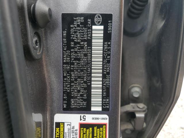 4T1C11AK5LU988501 - 2020 TOYOTA CAMRY LE GRAY photo 13