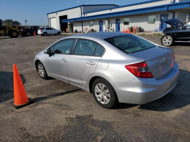 19XFB2F58CE104640 - 2012 HONDA CIVIC LX SILVER photo 2