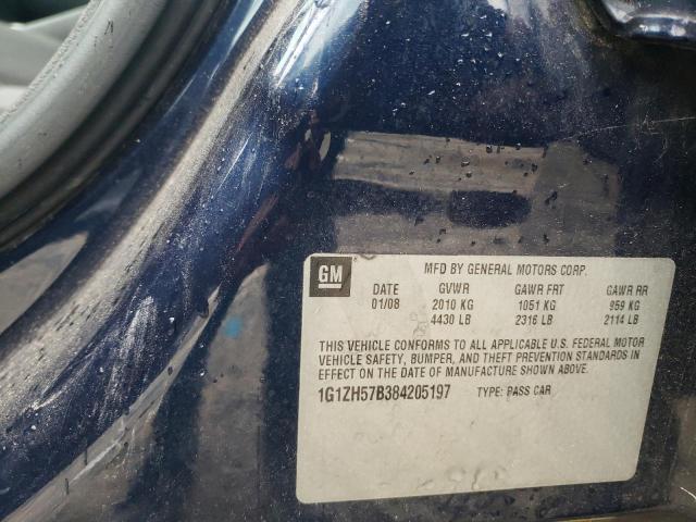 1G1ZH57B384205197 - 2008 CHEVROLET MALIBU 1LT 蓝色 照片 12