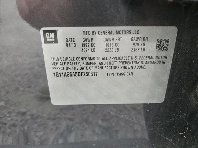 1G11A5SA5DF250317 - 2013 CHEVROLET MALIBU LS GRAY photo 12