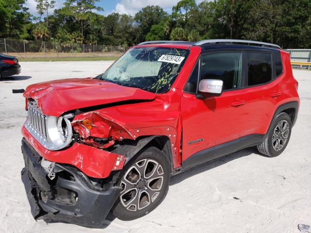 ZACCJADB1HPF51281 - 2017 JEEP RENEGADE LIMITED RED photo 1