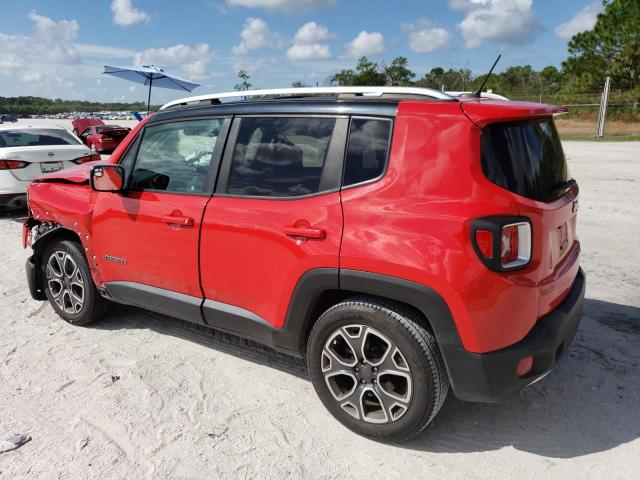 ZACCJADB1HPF51281 - 2017 JEEP RENEGADE LIMITED RED photo 2