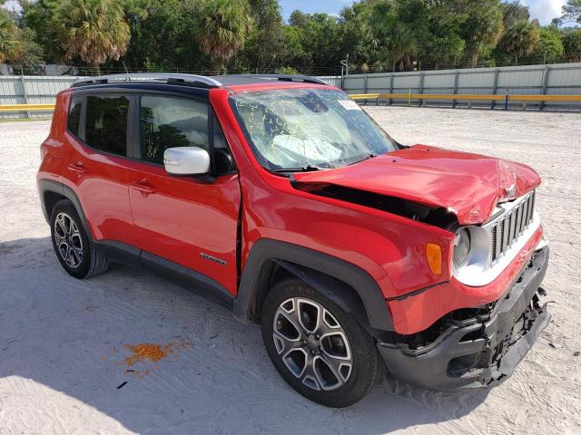 ZACCJADB1HPF51281 - 2017 JEEP RENEGADE LIMITED RED photo 4