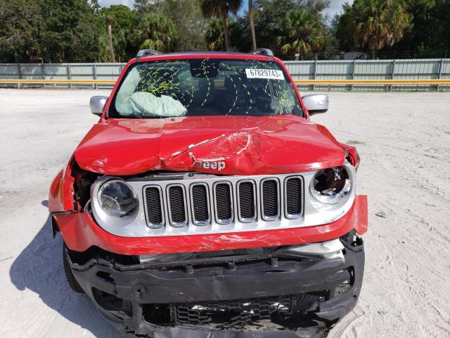 ZACCJADB1HPF51281 - 2017 JEEP RENEGADE LIMITED RED photo 5