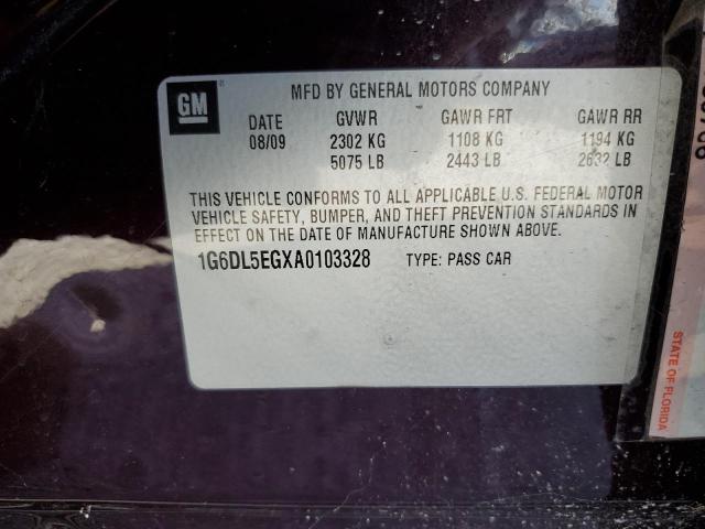 1G6DL5EGXA0103328 - 2010 CADILLAC CTS PERFORMANCE COLLECTION Lila Foto 12