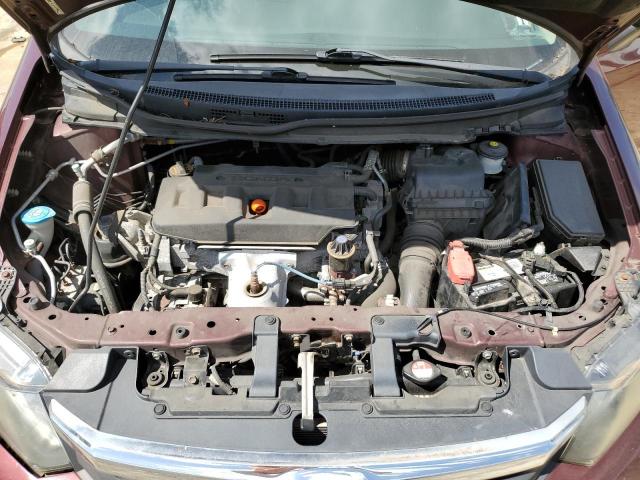 19XFB2F51CE365642 - 2012 HONDA CIVIC LX MAROON photo 11