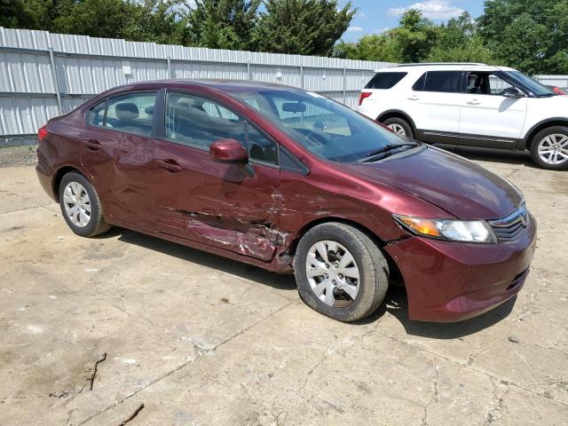 19XFB2F51CE365642 - 2012 HONDA CIVIC LX MAROON photo 4
