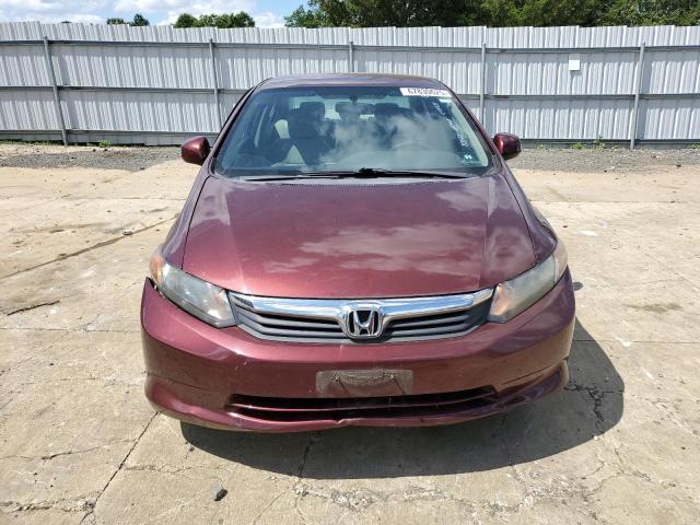 19XFB2F51CE365642 - 2012 HONDA CIVIC LX MAROON photo 5