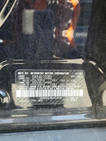 JA4AR3AU9KU027040 - 2019 MITSUBISHI OUTLANDER ES BLACK photo 13
