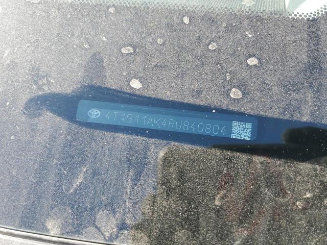 4T1G11AK4RU840804 - 2024 TOYOTA CAMRY SE NIGHT SHADE BLACK photo 12