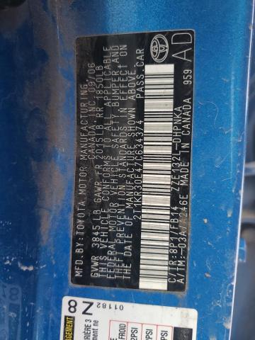 2T1KR30E47C634374 - 2007 TOYOTA COROLLA MA XR BLUE photo 12